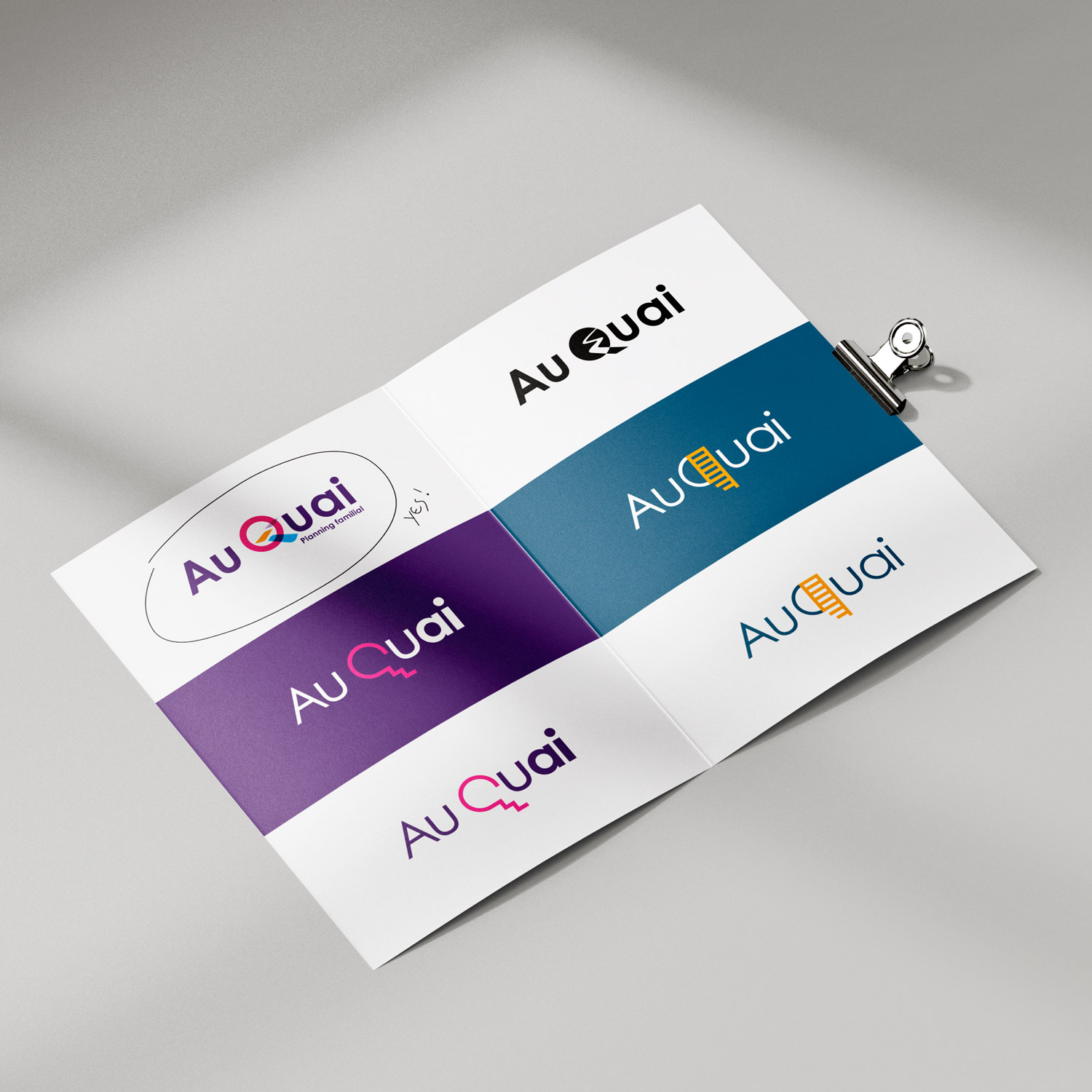 Labelpages | Portfolio | Au Quai – Logo, recherches et présentation